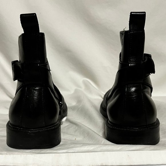 Banana Republic Black Zip Boots with Strap and Buckle - Picture 7 of 9